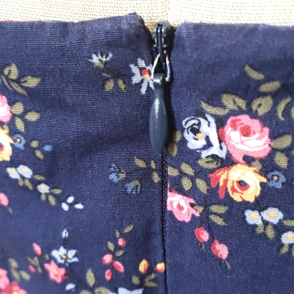 Vintage 90s Ralph Lauren Tartan Label Floral Halter Dress Navy Cotton • Size 8 - Picture 11 of 16